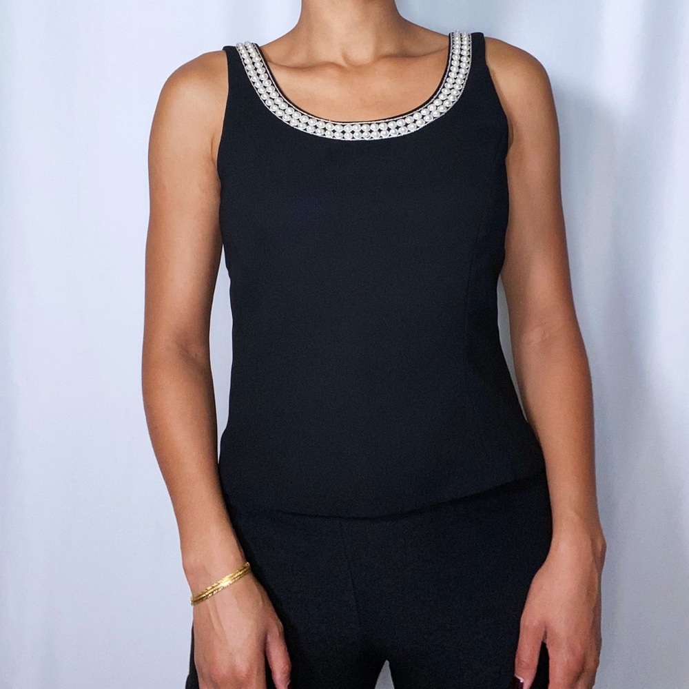 Vintage Tahari Arthur S. Levine Black Top (size 6)